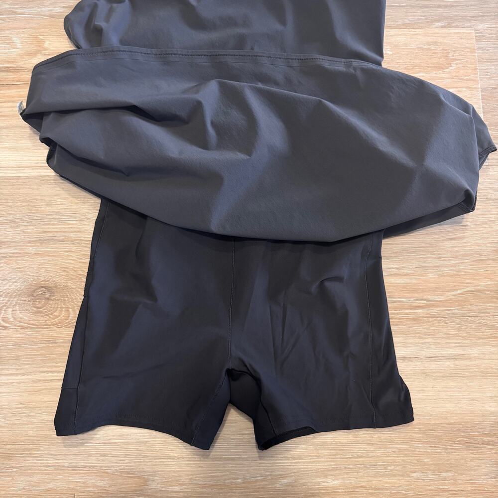 Outdoor Voices Exercise Dress Black Racerback Built-In Shorts Size M - Picture 4 of 11